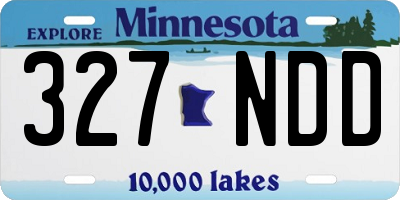 MN license plate 327NDD