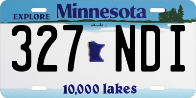 MN license plate 327NDI