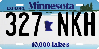 MN license plate 327NKH