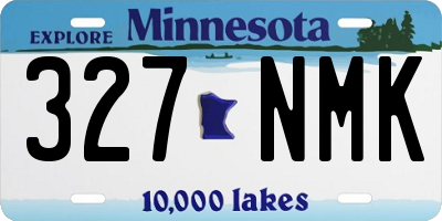 MN license plate 327NMK