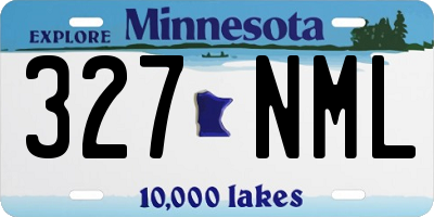 MN license plate 327NML