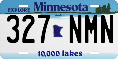 MN license plate 327NMN