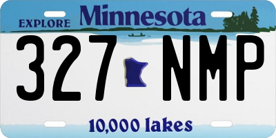 MN license plate 327NMP