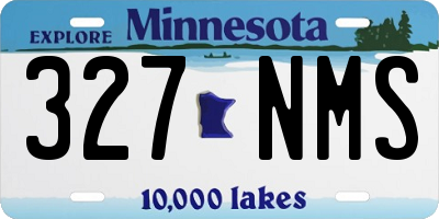 MN license plate 327NMS