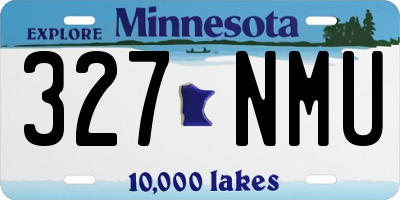 MN license plate 327NMU