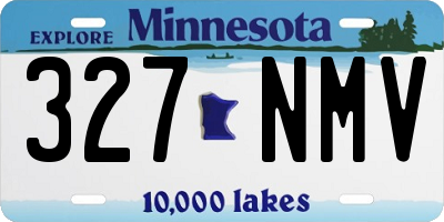MN license plate 327NMV