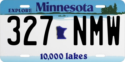 MN license plate 327NMW