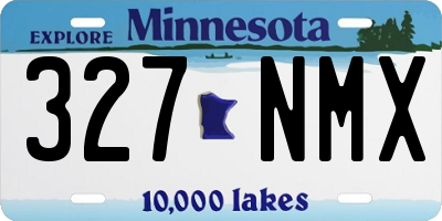 MN license plate 327NMX