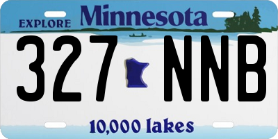 MN license plate 327NNB