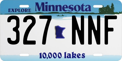 MN license plate 327NNF