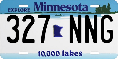 MN license plate 327NNG