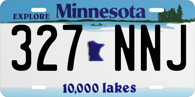 MN license plate 327NNJ