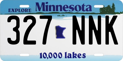 MN license plate 327NNK