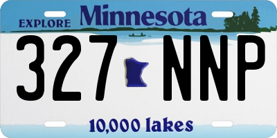 MN license plate 327NNP