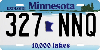 MN license plate 327NNQ
