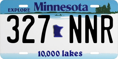 MN license plate 327NNR
