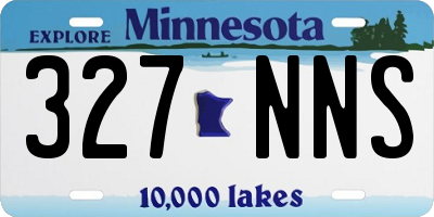 MN license plate 327NNS