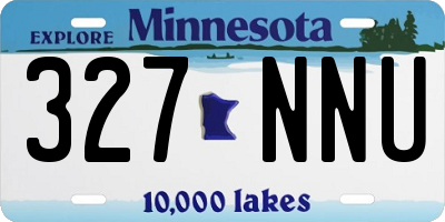 MN license plate 327NNU
