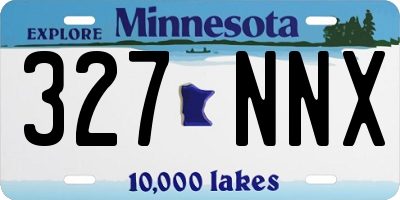 MN license plate 327NNX