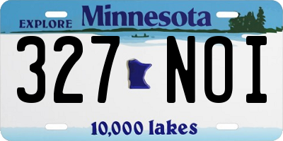 MN license plate 327NOI