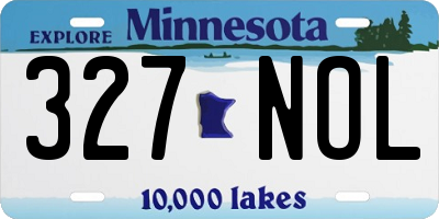 MN license plate 327NOL