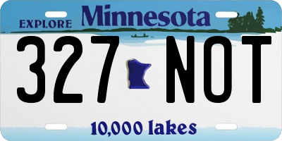 MN license plate 327NOT