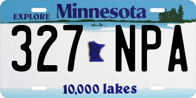 MN license plate 327NPA