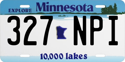 MN license plate 327NPI