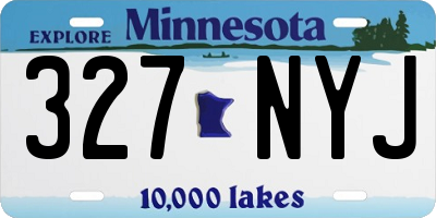 MN license plate 327NYJ