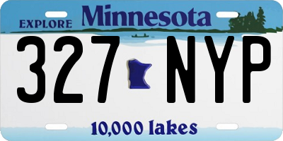 MN license plate 327NYP