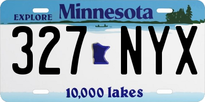 MN license plate 327NYX