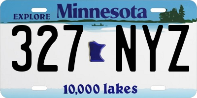 MN license plate 327NYZ