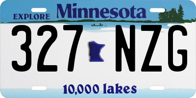 MN license plate 327NZG