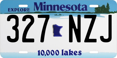 MN license plate 327NZJ