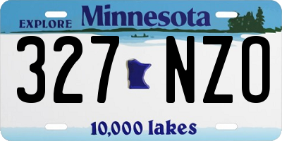 MN license plate 327NZO