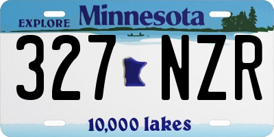 MN license plate 327NZR