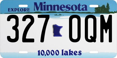 MN license plate 327OQM