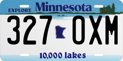 MN license plate 327OXM
