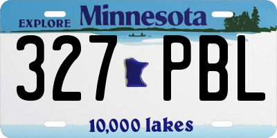 MN license plate 327PBL
