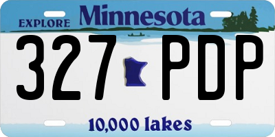 MN license plate 327PDP