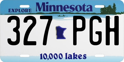 MN license plate 327PGH