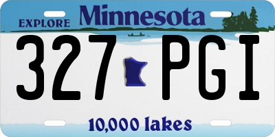 MN license plate 327PGI