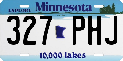 MN license plate 327PHJ