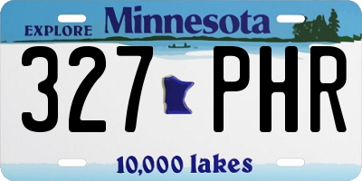 MN license plate 327PHR