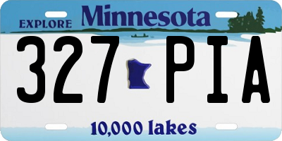 MN license plate 327PIA