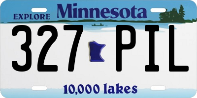 MN license plate 327PIL