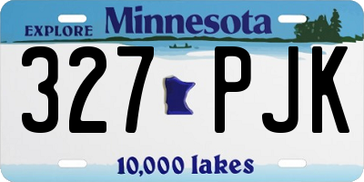 MN license plate 327PJK