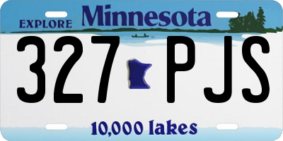 MN license plate 327PJS