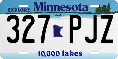MN license plate 327PJZ