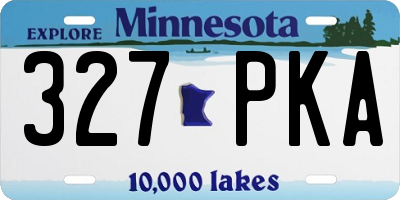 MN license plate 327PKA